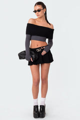 Alma Off Shoulder Half Knit Top