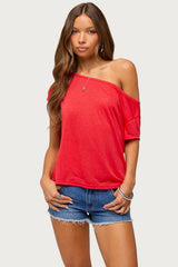 Amora Off Shoulder Sheer Top