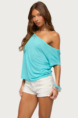 Amora Off Shoulder Sheer Top