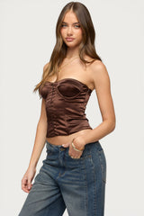 Alya Strapless Satin Effect Corset